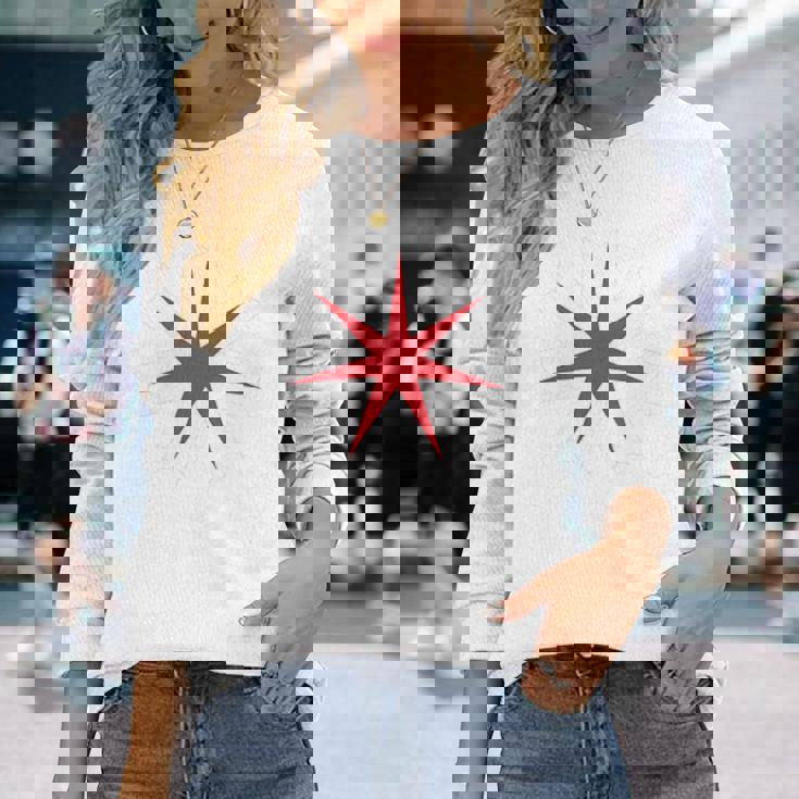 北海道県 旗 シンボル 日本 札幌 長袖Tシャツ 彼女への贈り物