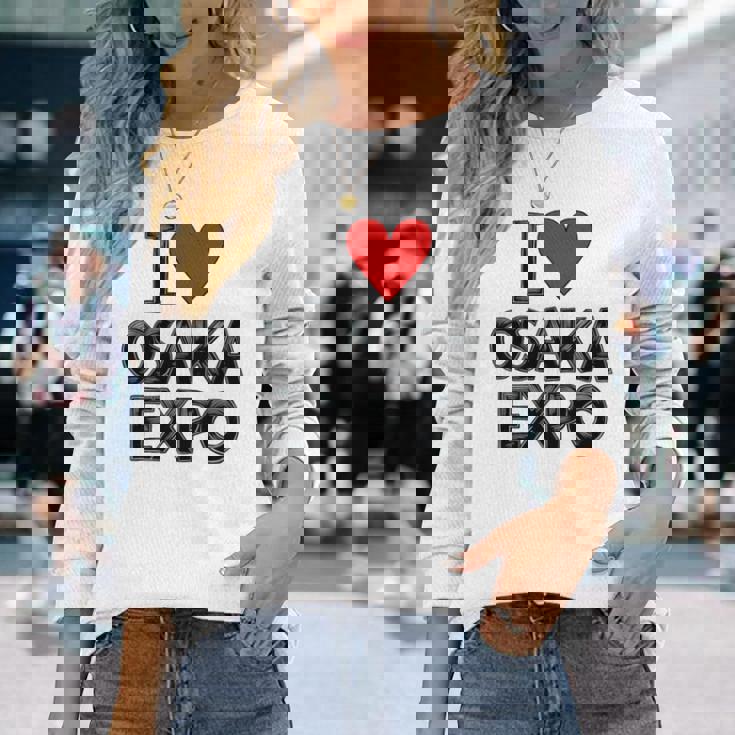 大阪万博 関西万博 記念 I Love Osaka Expo グッズ お土産 本 プレゼント メンズ レディース 長袖tシャツ 長袖Tシャツ 彼女への贈り物