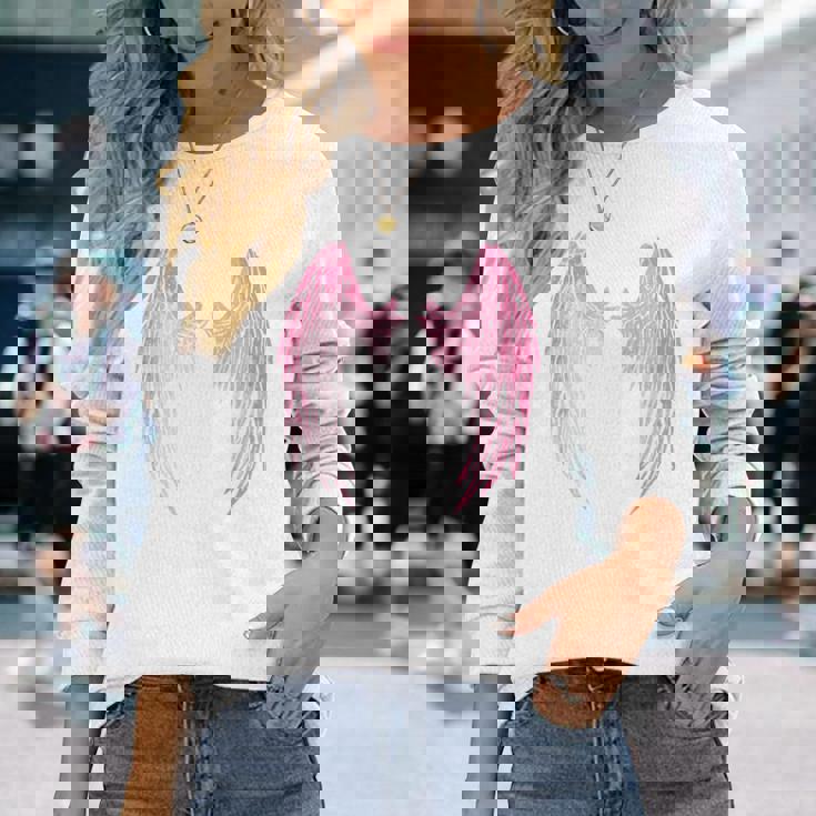 天使の翼 天使の羽 ヘヴンローズ 長袖Tシャツ 彼女への贈り物