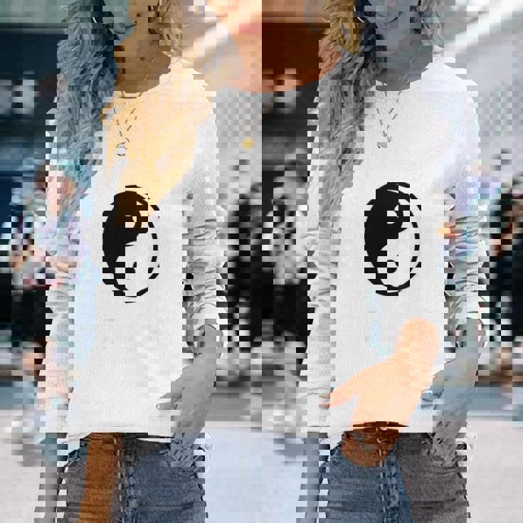 太極拳tシャツ バックプリント Body Mindpirit 陰陽tシャツ 長袖Tシャツ 彼女への贈り物