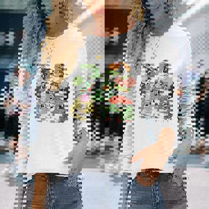 寿司 アニメ カエル 寿司好き 長袖tシャツ 長袖Tシャツ 彼女への贈り物