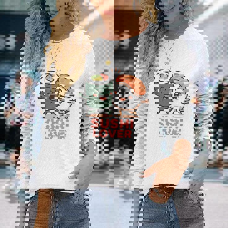 寿司好き 長袖Tシャツ 彼女への贈り物