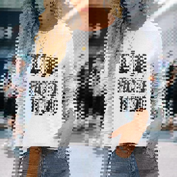 戦争禁止、平和、反戦、戦争禁止 長袖Tシャツ 彼女への贈り物