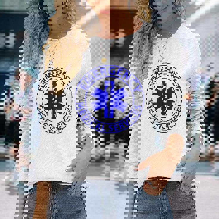 救急医療サービス Emt Ems メンズ レディース 救急救急救急救急救命士 長袖Tシャツ 彼女への贈り物