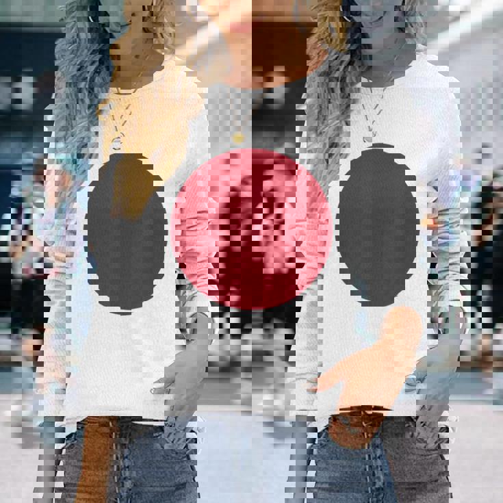 日の丸 日本の国旗 日章旗 日本国 にほん にっぽん かっこいい 長袖Tシャツ 彼女への贈り物