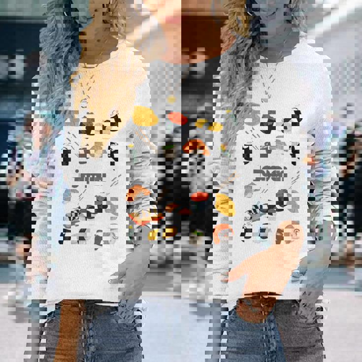 日本 寿司 お土産 長袖Tシャツ 彼女への贈り物