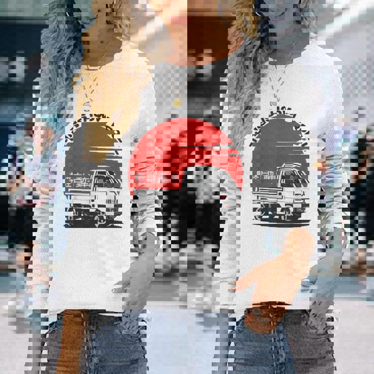 日本ミニトラック 軽自動車 キャブ オーバー コンパクト 四駆 オフロード トラック 長袖Tシャツ 彼女への贈り物