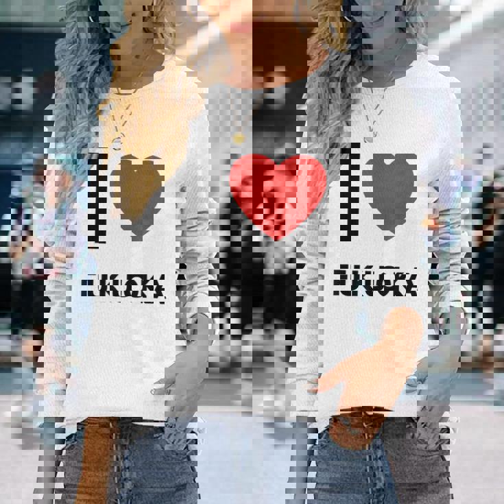 日本福岡大好き 長袖Tシャツ 彼女への贈り物