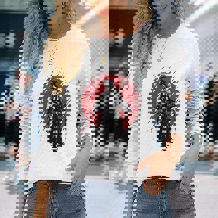 日本語 漢字 デザイン アジアン タトゥー アニメ 日本 東京 ボーホー 長袖tシャツ 長袖Tシャツ 彼女への贈り物