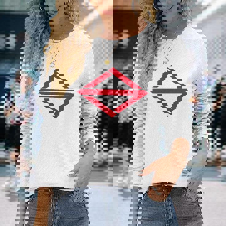 横浜市旗シンボル エンブレム 神奈川県 長袖Tシャツ 彼女への贈り物