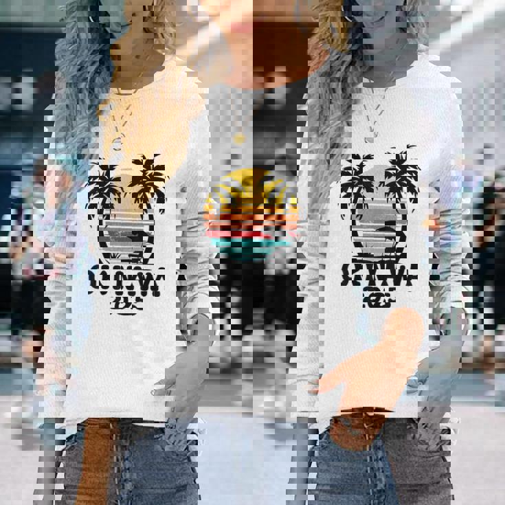 沖縄 2025 家族旅行 友達 団体行楽 マッチング 長袖Tシャツ 彼女への贈り物