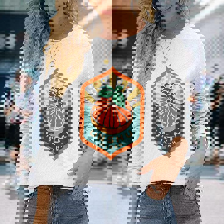 温州ミカン 長袖Tシャツ 彼女への贈り物