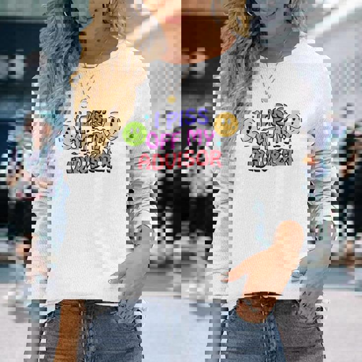 私はアドバイザーを怒らせます 長袖Tシャツ 彼女への贈り物