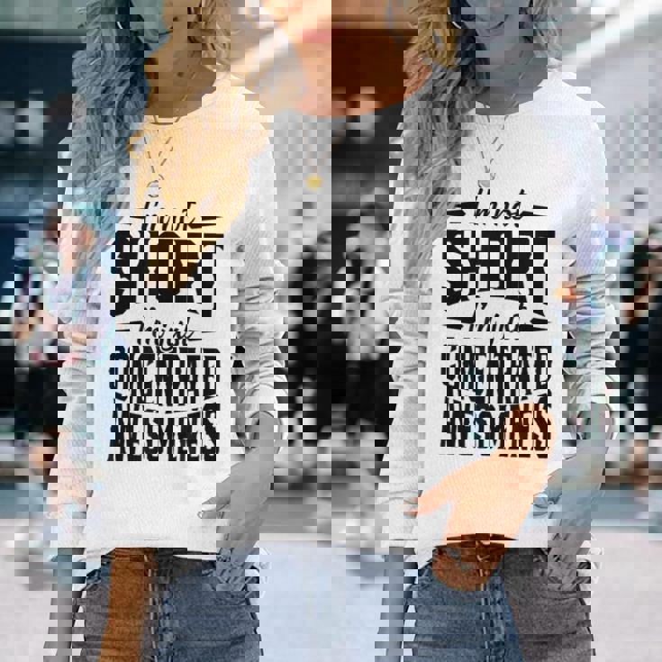 私は背が低いのではなくただ凝縮しているだけです素晴らしさ 長袖Tシャツ 彼女への贈り物