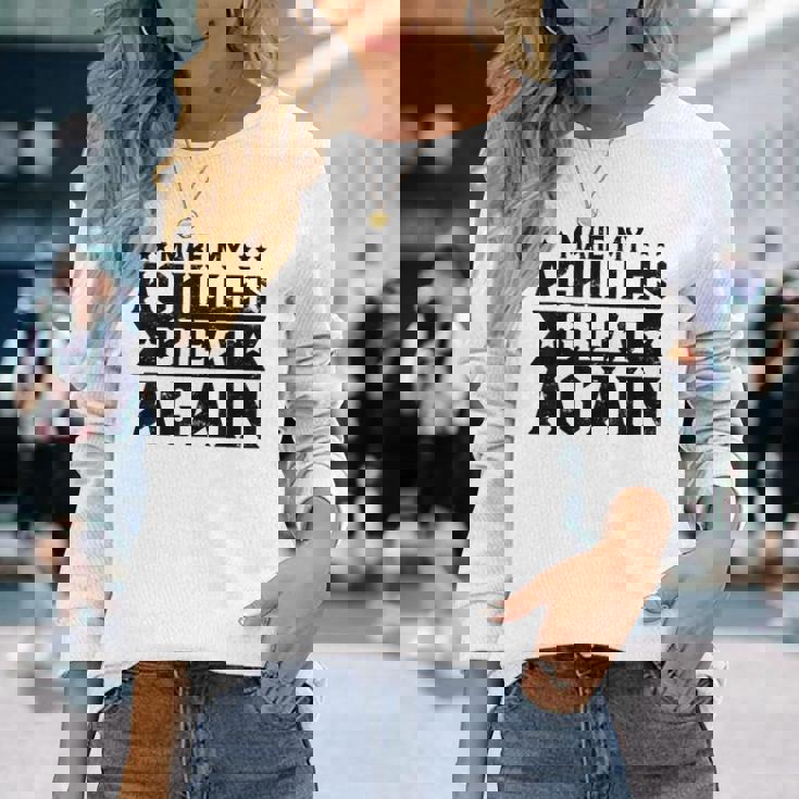 素晴らしいアキレス腱膝アパレル 長袖Tシャツ 彼女への贈り物