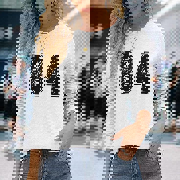 背番号 84 チーム短大スポーツ背番号付きユニフォーム 長袖Tシャツ 彼女への贈り物