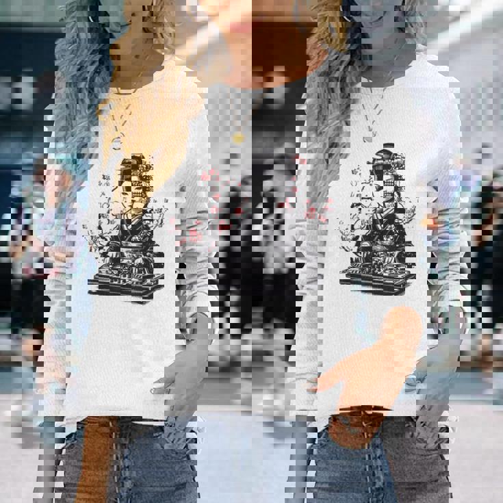 芸者 Dj 着物 和 美的 原宿 長袖Tシャツ 彼女への贈り物