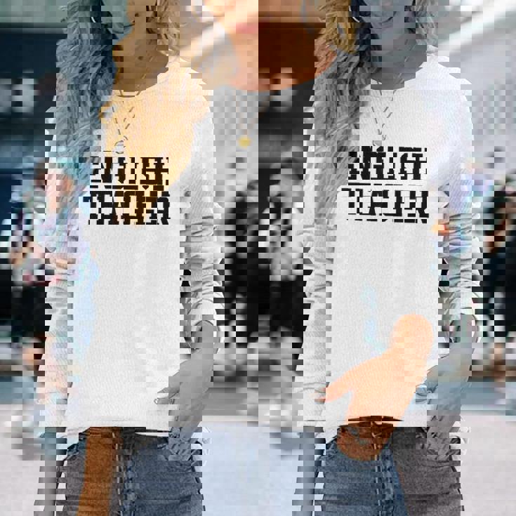 英語教師 かわいい教師の学校服 長袖Tシャツ 彼女への贈り物