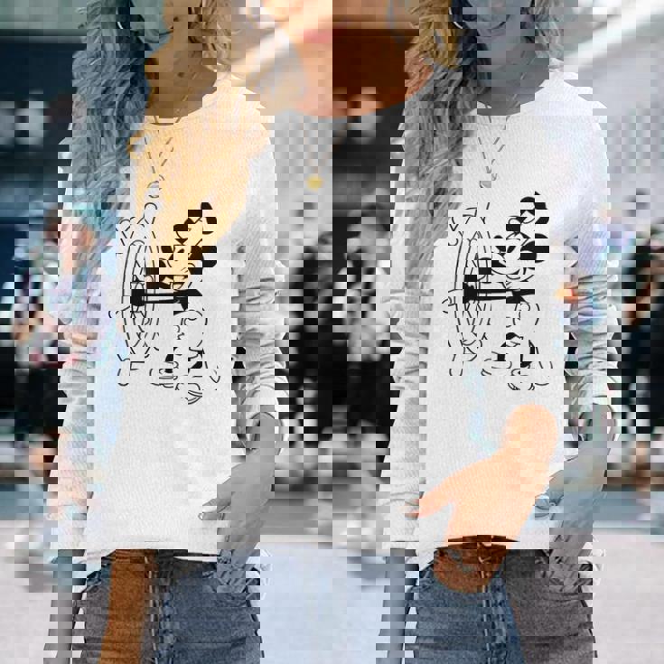 蒸気船ウィリー・ミッキー 長袖Tシャツ 彼女への贈り物