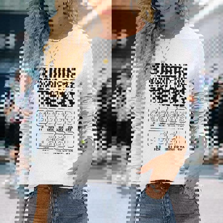 頑固なビションフリーゼ トリックドッグ 長袖Tシャツ 彼女への贈り物