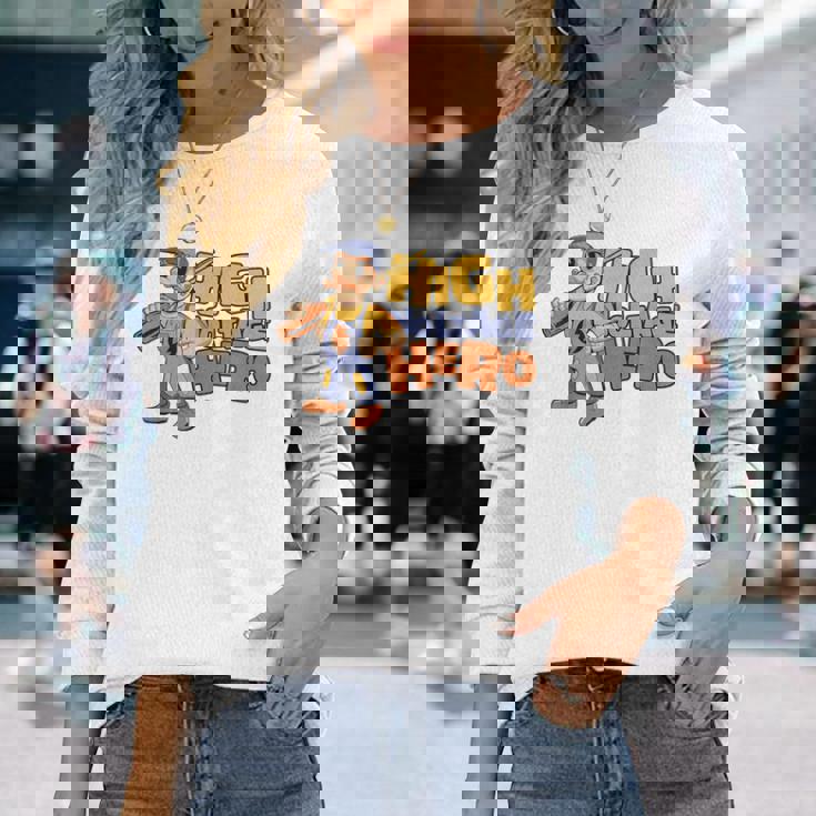 高圧ヒーロー 電子技術者 電気技師 長袖Tシャツ 彼女への贈り物