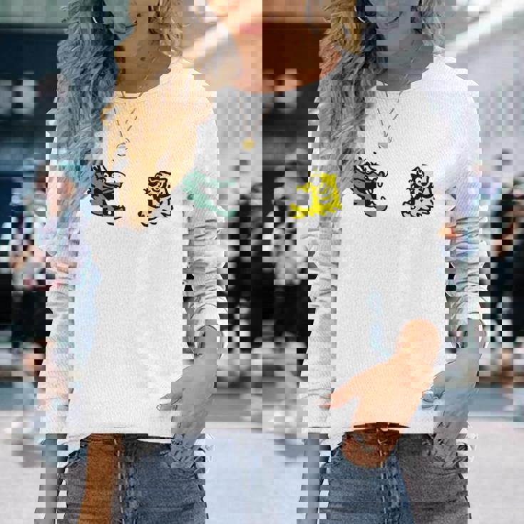 龍 虎 対決 和風キャラクターアート デフォルメポップデザイン 長袖Tシャツ 彼女への贈り物