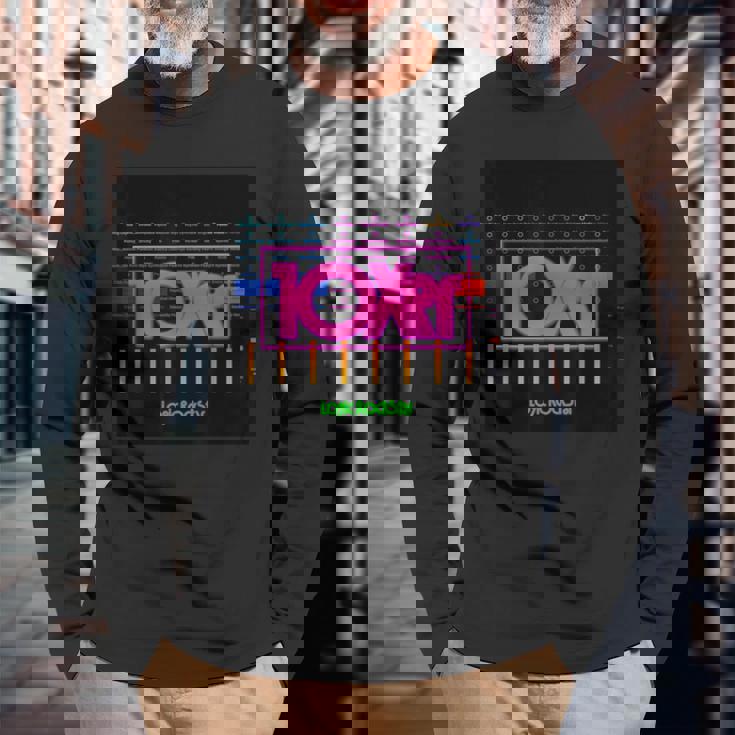 10Xer クール オリジナルアートワーク ロックスター エレクトロニック バンド 長袖Tシャツ 高齢者への贈り物