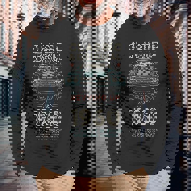 1960年生まれ マッスルカー生誕65周年 長袖Tシャツ 高齢者への贈り物