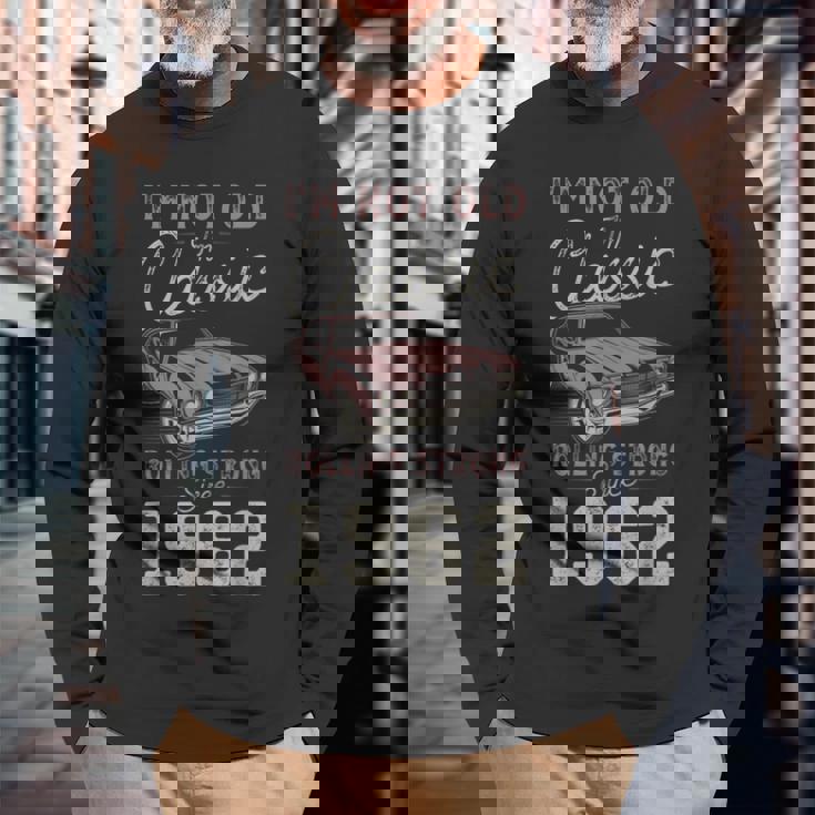 1962 マッスルカー 63歳の誕生日 クラシックカー 長袖Tシャツ 高齢者への贈り物