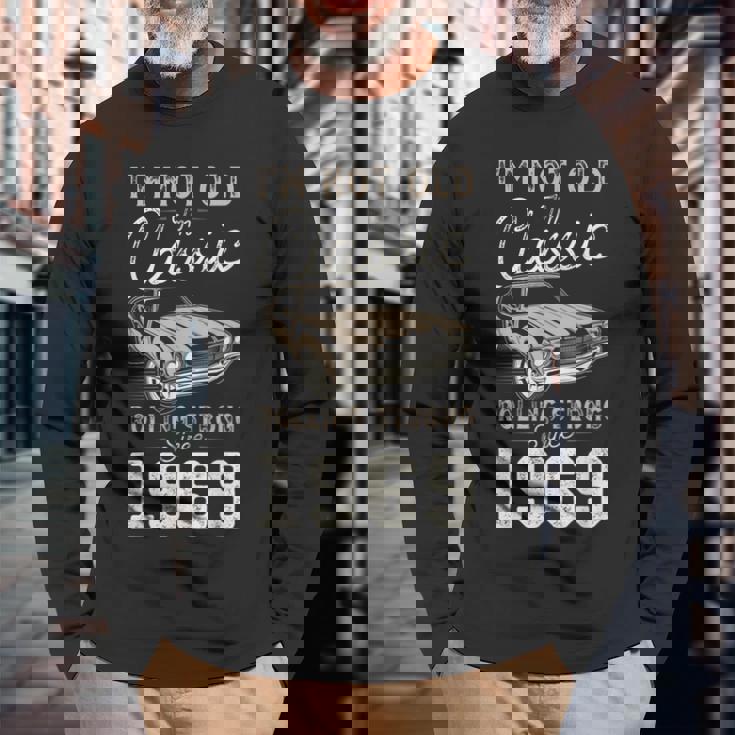 1969年生まれのクラシックカー 56歳の誕生日 長袖Tシャツ 高齢者への贈り物