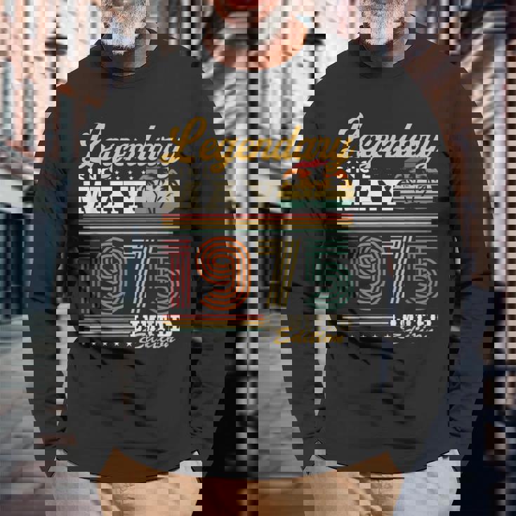1975年5月生まれ 50年 ヴィンテージ 誕生日プレゼント 長袖Tシャツ 高齢者への贈り物