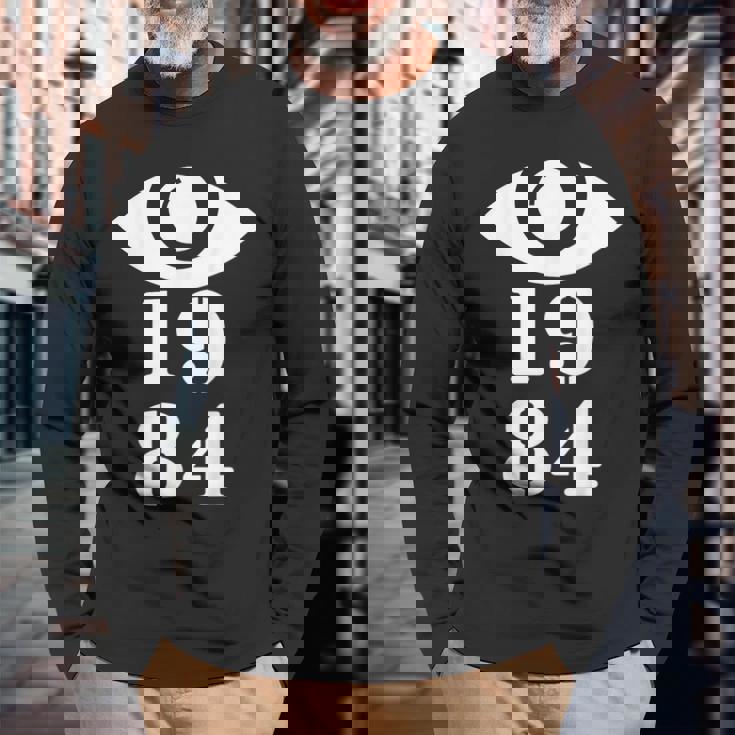 1984 オーウェリアン Big Brother Is Watching You 長袖Tシャツ 高齢者への贈り物