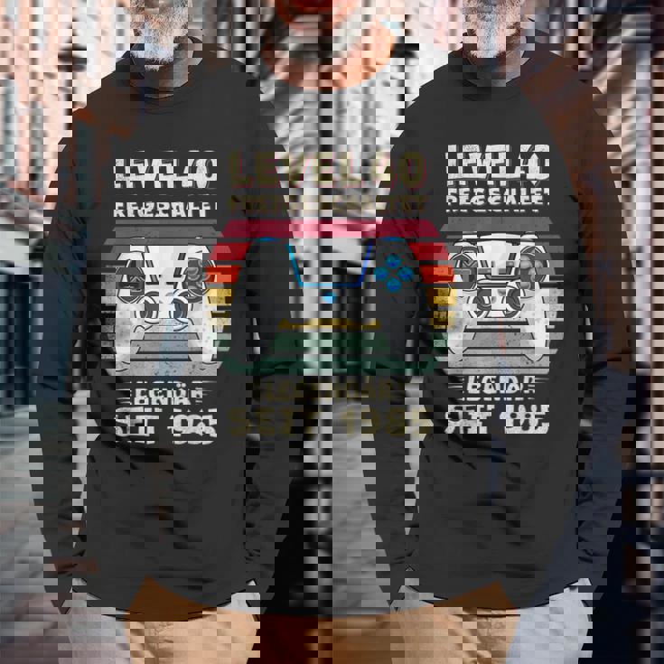 1985年 誕生日 男 40歳 飾り 面白い 40歳 誕生日 長袖Tシャツ 高齢者への贈り物