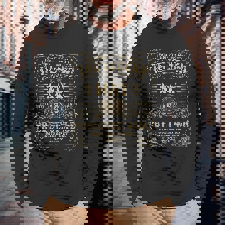 1991年5月 34歳 誕生日プレゼント 男性 34歳の誕生日 長袖Tシャツ 高齢者への贈り物