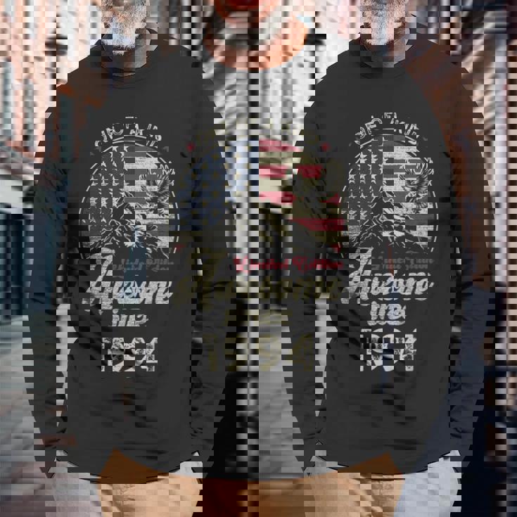 1994 愛国的なイーグル、31歳の誕生日、アメリカ国旗 愛国的 長袖Tシャツ 高齢者への贈り物