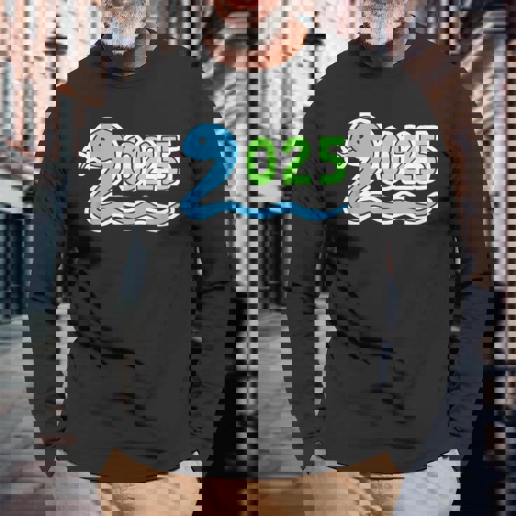 2025《巳年 蛇年》蛇 へび【どうぶつフレンズ】干支 十二支 ゆるくて かわいい 動物 イラスト 面白い 長袖Tシャツ 高齢者への贈り物