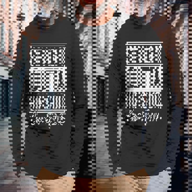 2025年のストレートアウトタ高校授業 長袖Tシャツ 高齢者への贈り物