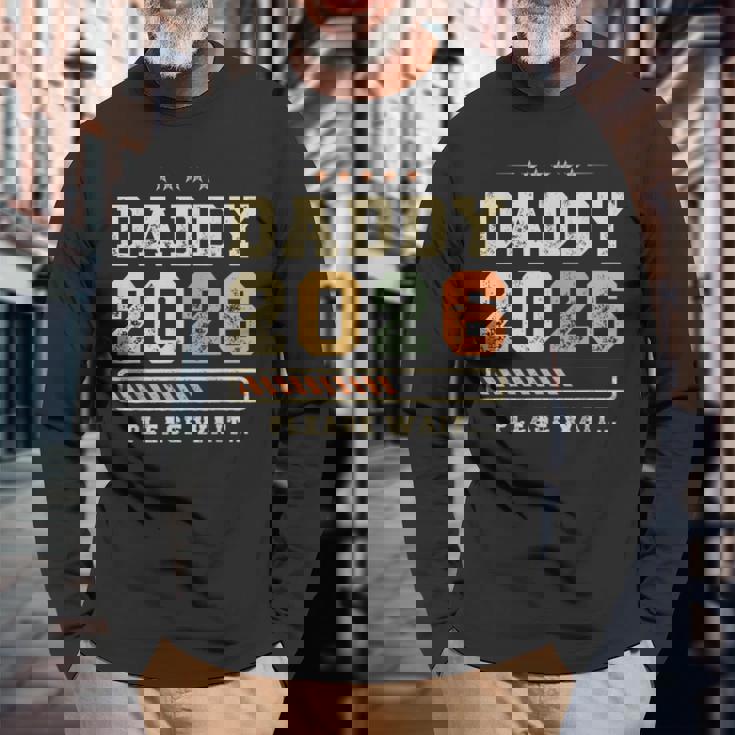 2026 年のパパ これからパパになる人 父親になる予定の人 未来のパパ 長袖Tシャツ 高齢者への贈り物