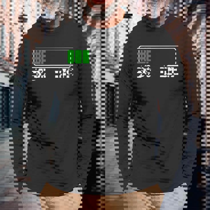 30 Life 30歳の誕生日 30年目の人生 ローディングバー 30パーセント 長袖Tシャツ 高齢者への贈り物