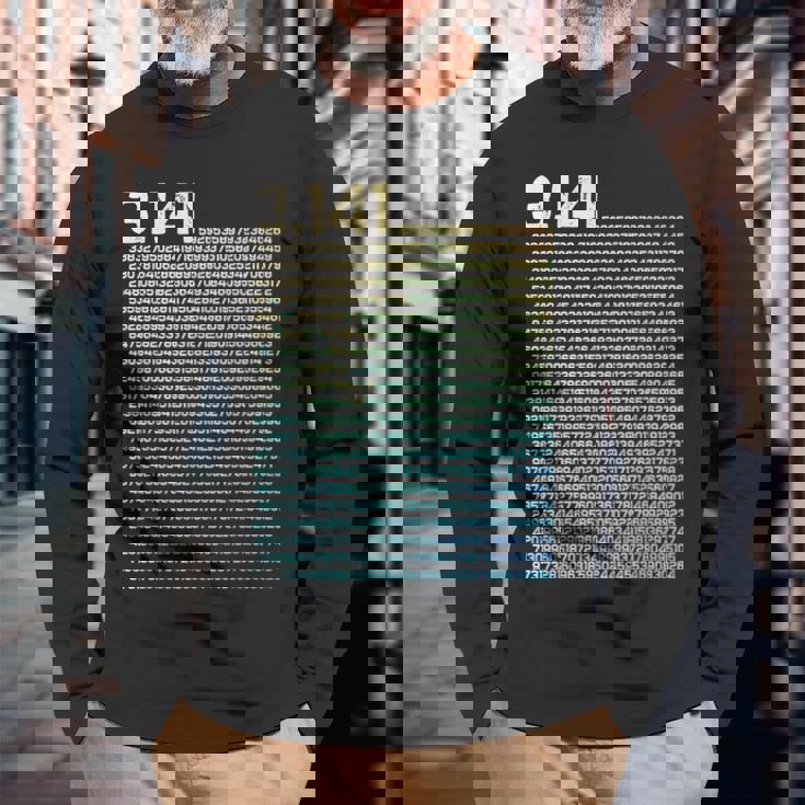 314 数学 物理学 314 円周率の日 長袖Tシャツ 高齢者への贈り物