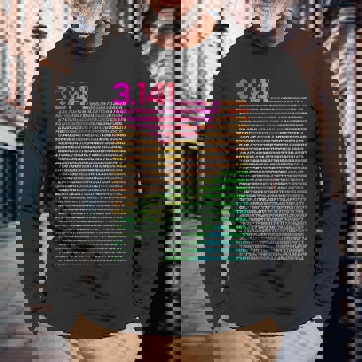 314 数学物理の先生 314 円周率 長袖Tシャツ 高齢者への贈り物