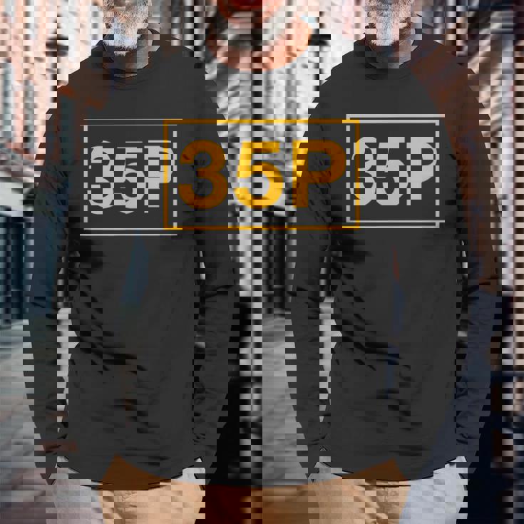 35P 暗号言語 長袖Tシャツ 高齢者への贈り物