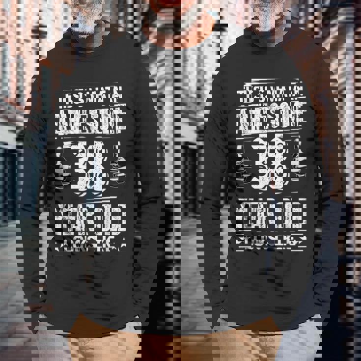 38歳の誕生日プレゼントは私に38歳をもたらしました 良い 面白い 38歳 長袖Tシャツ 高齢者への贈り物