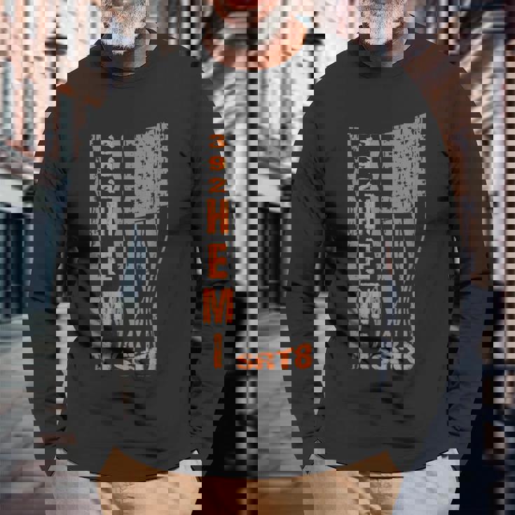 392 Hemi Enginert8シリーズ 愛国旗デザイン 長袖Tシャツ 高齢者への贈り物