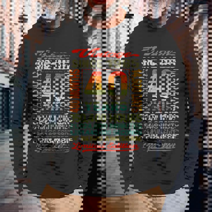 40歳 480ヶ月 すごい生まれ 1985年 40歳の誕生日 長袖Tシャツ 高齢者への贈り物