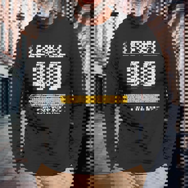 40歳の誕生日 レベル40 40歳 楽しい 長袖Tシャツ 高齢者への贈り物