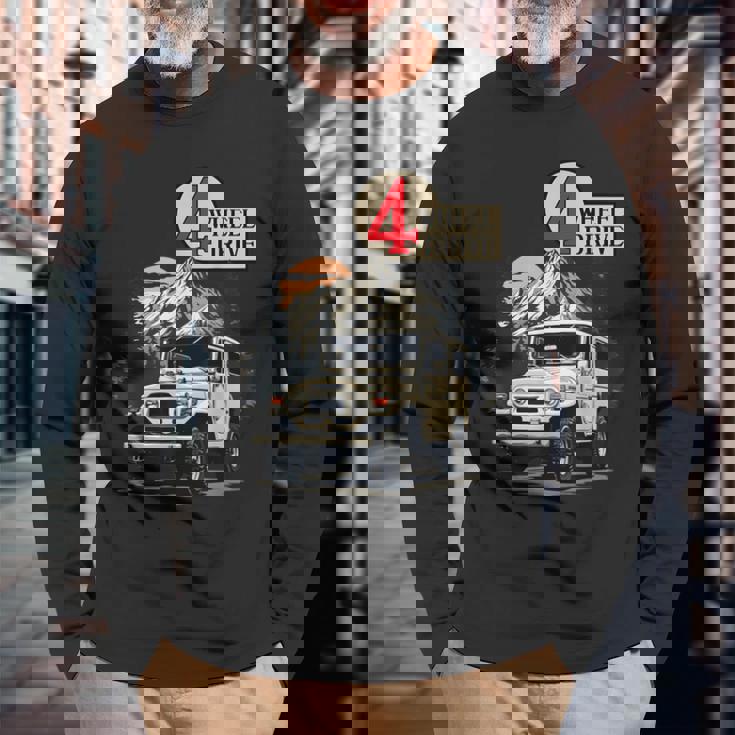 40系 クルーザー マウンテン オフロード 4輪駆動 四駆 Fj 長袖Tシャツ 高齢者への贈り物