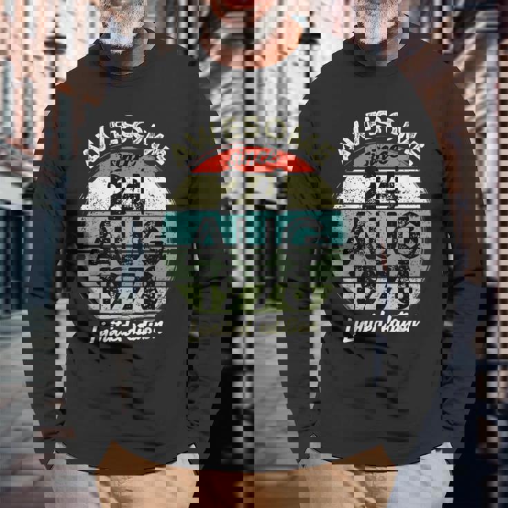 45歳の誕生日 1978年8月24日 45歳の誕生日 長袖Tシャツ 高齢者への贈り物