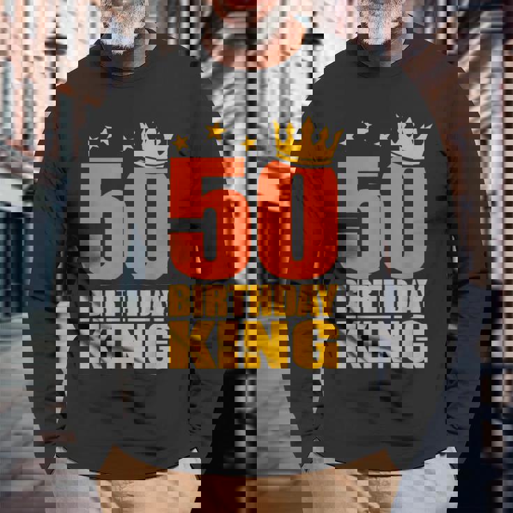 50歳の誕生日 王様 五十五十歳 長袖Tシャツ 高齢者への贈り物