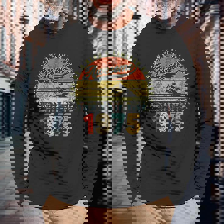 50歳の誕生日プレゼント 男性用 1975年2月 50歳の誕生日 長袖Tシャツ 高齢者への贈り物